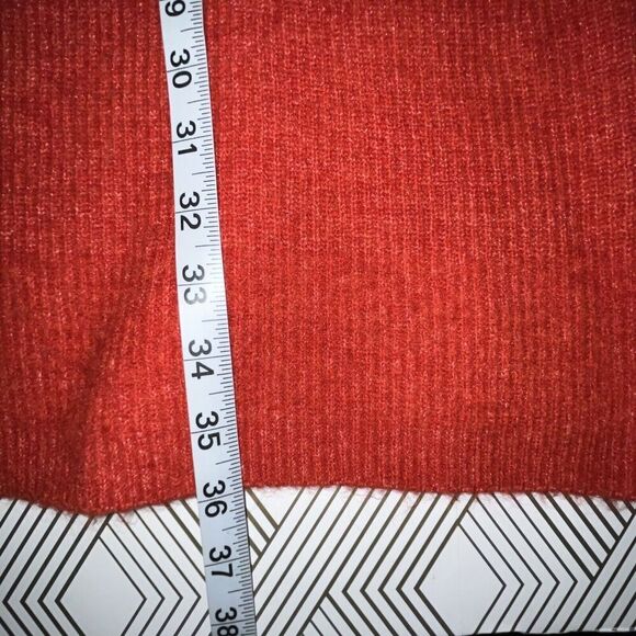 Loft Sweater Dress Sz Small Red Cowl Neck Long Sleeve Christmas Holiday - Picture 7 of 7